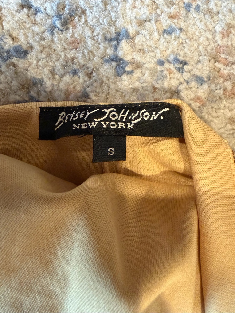 Vintage Betsey Johnson Gold Lace Ruffle V-Neck Halter Dress Sz S Y2K Whimsygoth - Picture 6 of 7